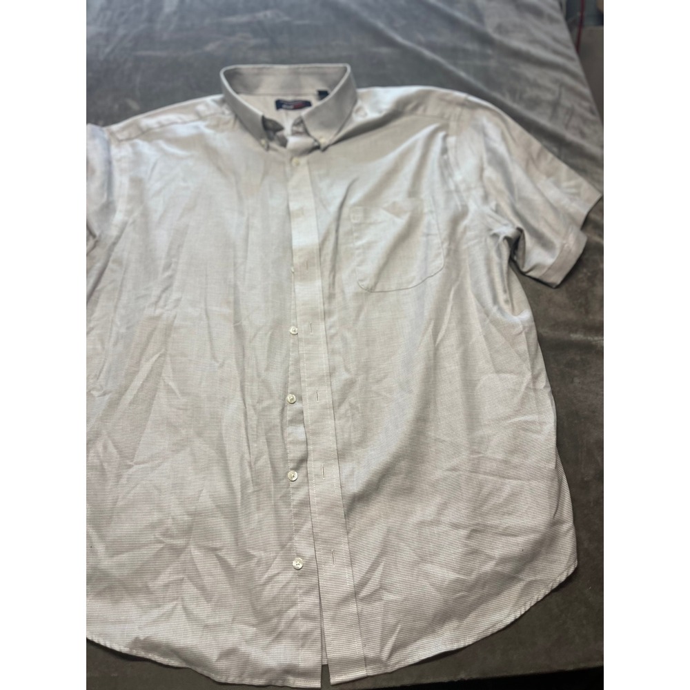 Roundtree & Yorke Travel Smart Mens 2XB Short Sleeve Button Up Dress Shirt